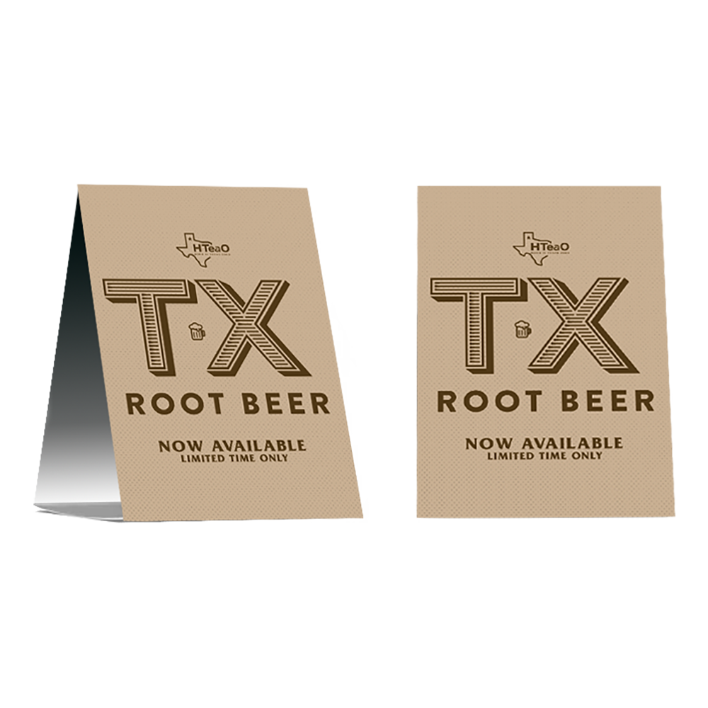 TX Root Beer Table Tents