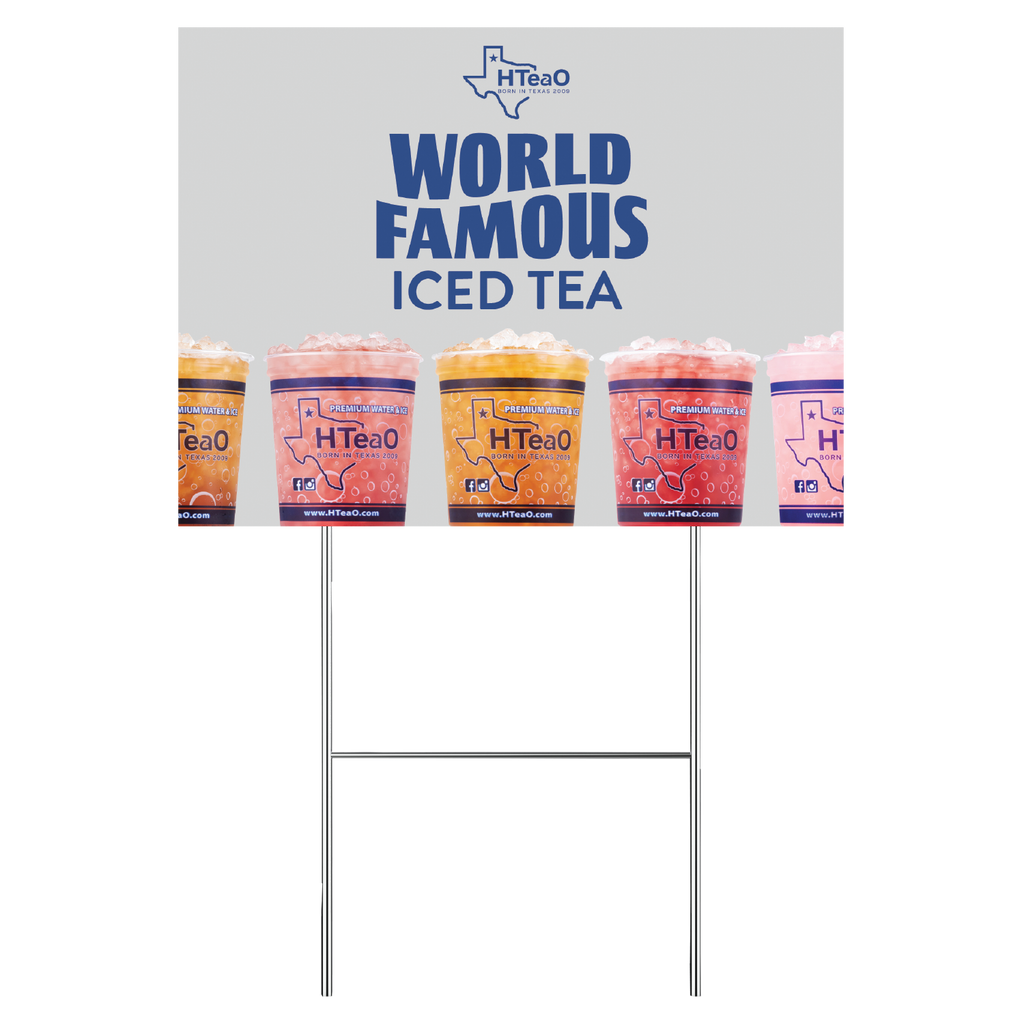 World Famous Iced Tea Yard Sign