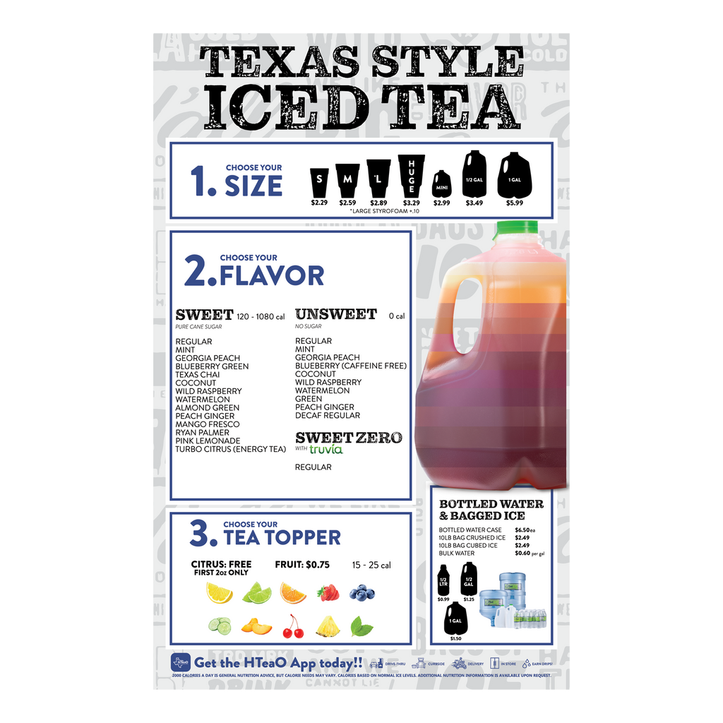 Texas Style Iced Tea Drive-Thru Menu Panel